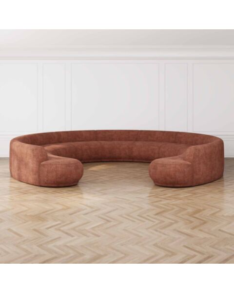 U-Modulsoffa 520cm Roströd - Bel Air