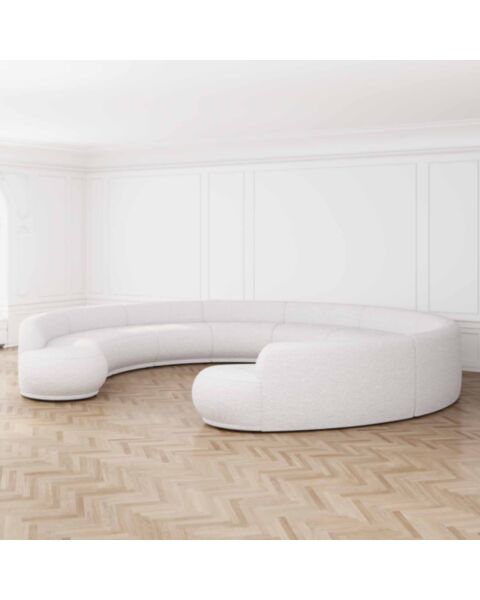 U-Modulsoffa 520cm Vit Boucle - Bel Air