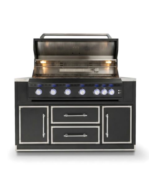 Gasolgrill Svart Rostfritt St&aring;l 162cm - Monte Carlo
