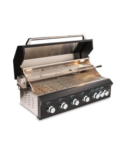 Utek&ouml;k Gasolgrill 6 Br&auml;nnare Inbyggbar 120cm Svart - Monte Carlo