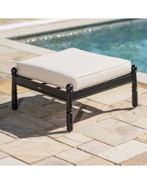 Fotpall Utomhus Svart Aluminium Capri