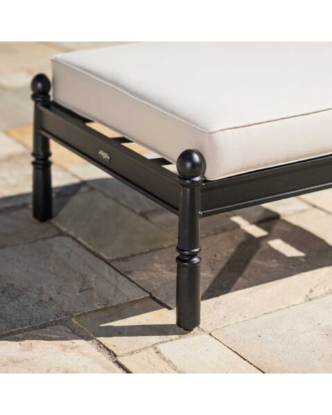 Fotpall Utomhus Svart Aluminium Capri