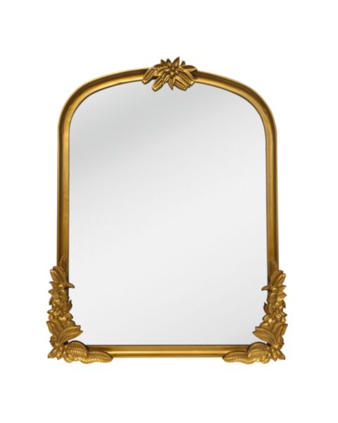 Spegel Guld 70x90 cm Välvd Antik Stil - Marie