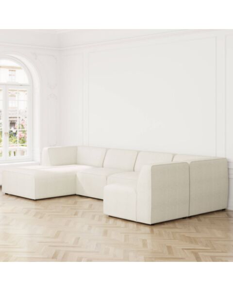 U-modulsoffa Vänster 343cm Vit - London