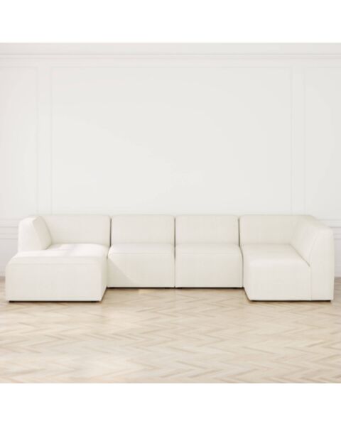 U-modulsoffa Vänster 343cm Vit - London