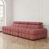 Soffa 3-sits 291cm Rosa Utan Armstöd - Paris