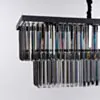 Kristallkrona Lyon Svart Rökigt Glas 180cm