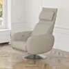 Fåtölj Manuell Recliner Beige & Krom - Oslo