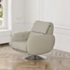 Fåtölj Manuell Recliner Beige & Krom - Oslo