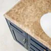 Kommod Badrum 120cm Colorado Marinblå - Beige Marmor