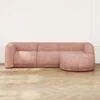 Divansoffa 294cm Höger Rosa - Bel Air