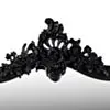 Stor Spegel 104x185cm Fransk Antik Svart Elizabeth