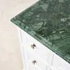 Kommod Badrum 120cm Wyoming Vit - Grön Marmor