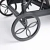 Solsäng med hjul Svart Aluminium Capri