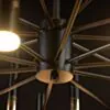 Stor Taklampa Ø100cm Oslo Svart & Guld