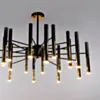 Stor Taklampa Ø100cm Oslo Svart & Guld