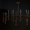 Stor Taklampa Ø100cm Oslo Svart & Guld