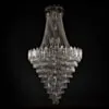 Stor Kristallkrona Ø110xH175cm Paris Krom