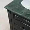 Kommod Badrum 60cm Nashville Svart - Grön Marmor