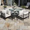 Loungeset Svart Aluminium Capri 2-pers