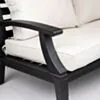 Loungesoffa Svart Aluminium Alicante 3-sits
