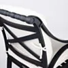 Matgrupp Utomhus 8 Stolar Svart Aluminium Amalfi