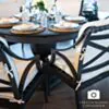 Matgrupp Utomhus Runt Bord Svart Aluminium Amalfi 4 stolar
