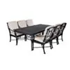 Matgrupp Utomhus 6 stolar St Tropez Svart Aluminium