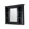 Spegelskåp badrum svart 100x80cm – Nashville