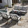 Soffgrupp Utomhus Svart Aluminium St Tropez 5-pers