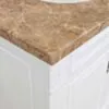 Dubbel Kommod Badrum 240cm Aspen Vit - Beige Marmor