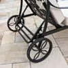 Solsäng med hjul Svart Aluminium Toscana