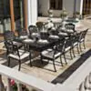 Matgrupp Utomhus Svart Aluminium Toscana 8 stolar