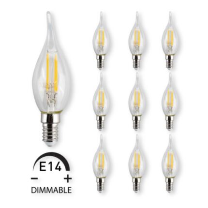E14 LED Kronljus 4W Böjd Topp 10P Dimbar