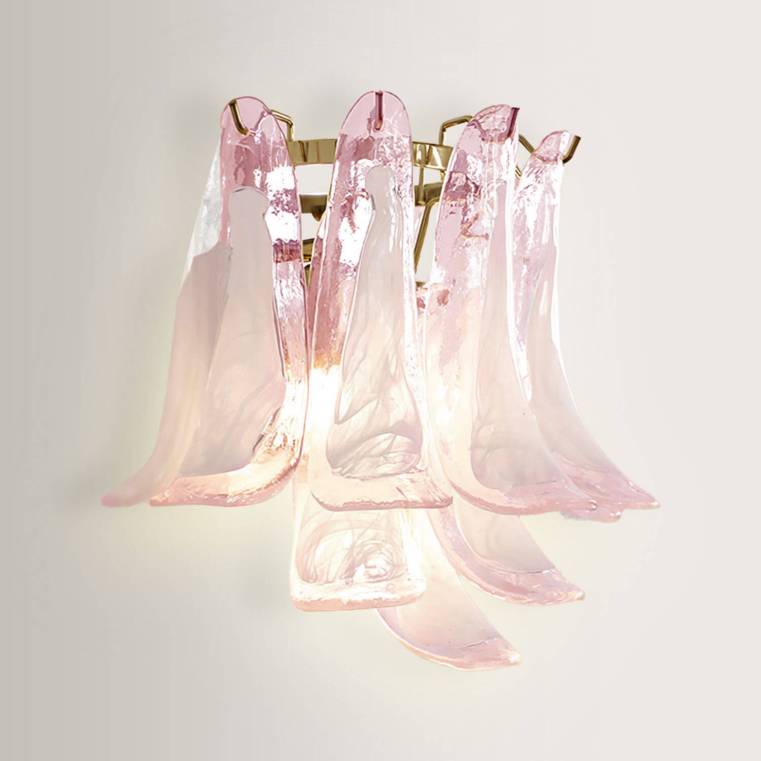 Vägglampa Kristall Rosa/Mässing - Livorno | Vesani