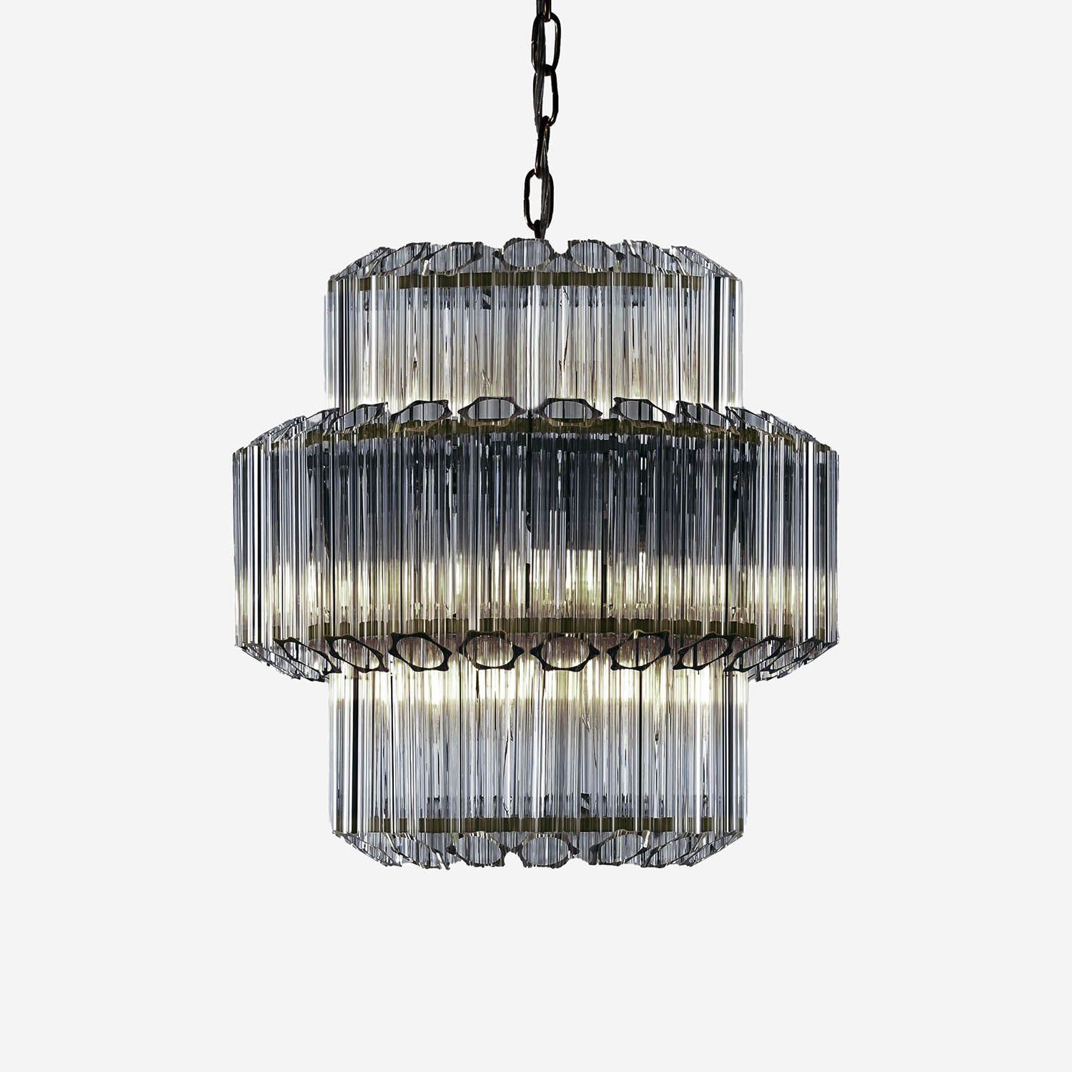 Kristallkrona Ø44cm Svart/Mässing - Verona