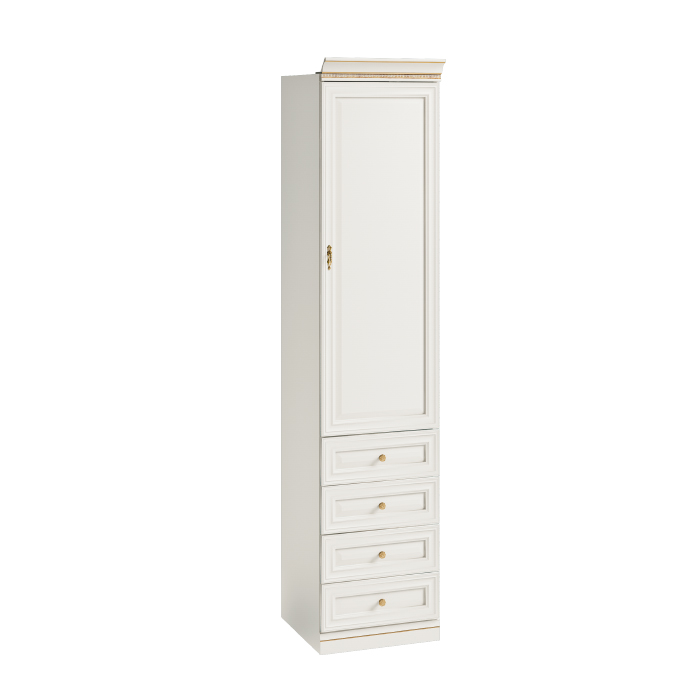 Vit Garderobsmodul 1D-08 Panel Höger - Monte Carlo