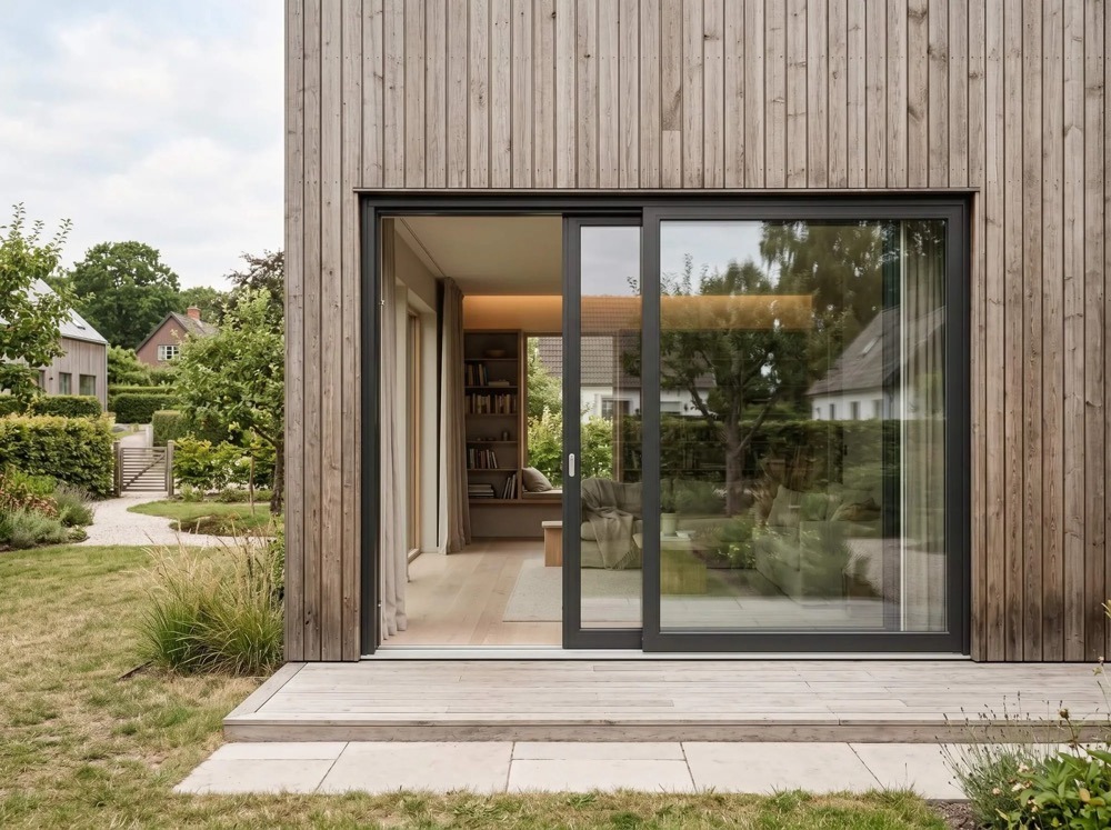 Modern villa med skjutpartier