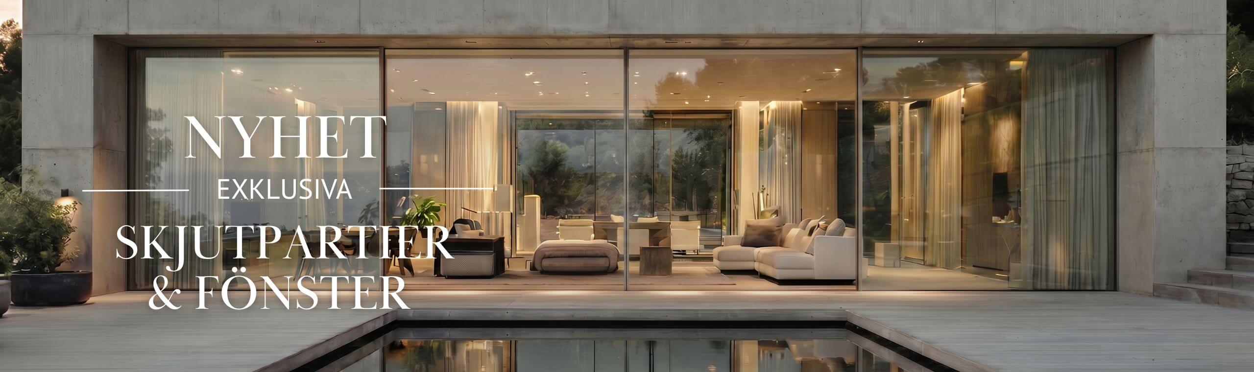 Vårens nyhet, exklusiva och prisvärda skjutpartier i hel aluminium för modern arkitektur