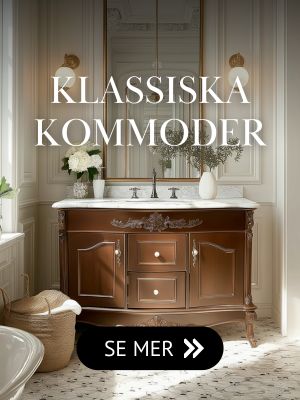 Klassiska badrumsmöbler i massiv ek och äkta marmor Klassiska badrumsmöbler i massiv ek och bänkskiva i äkta marmor