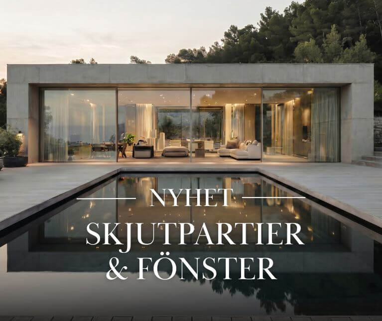 Vårens nyhet, exklusiva och prisvärda skjutpartier i hel aluminium för modern arkitektur