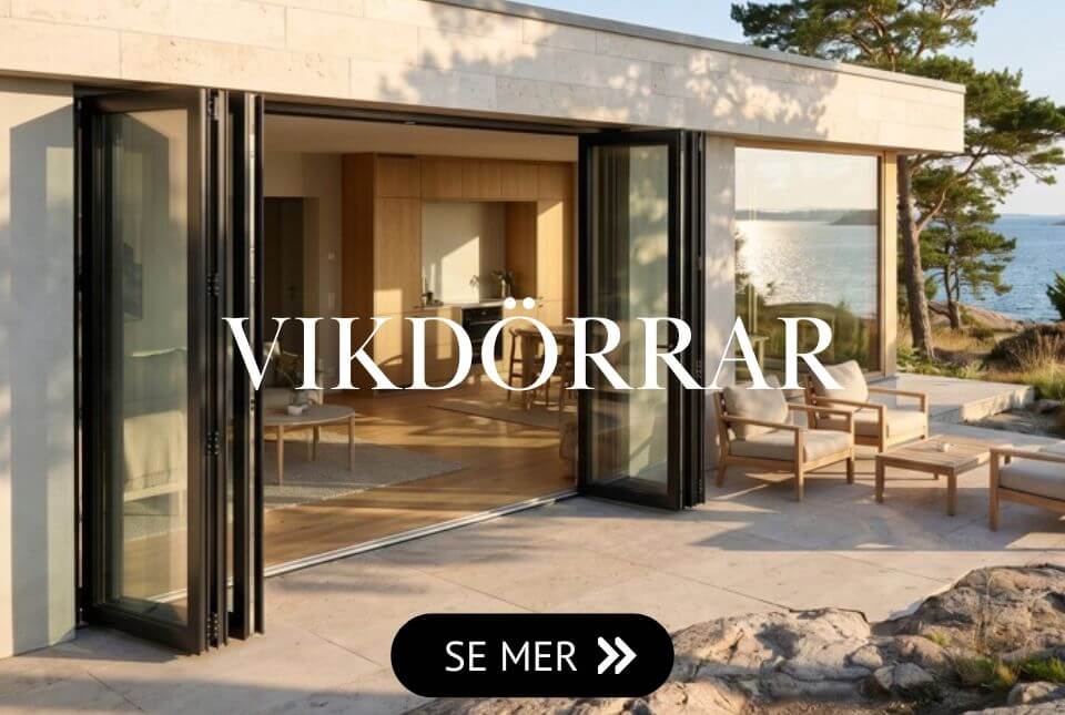 Praktiskt och sömnlöst mellan ute och inne med Vesanis vikdörrar