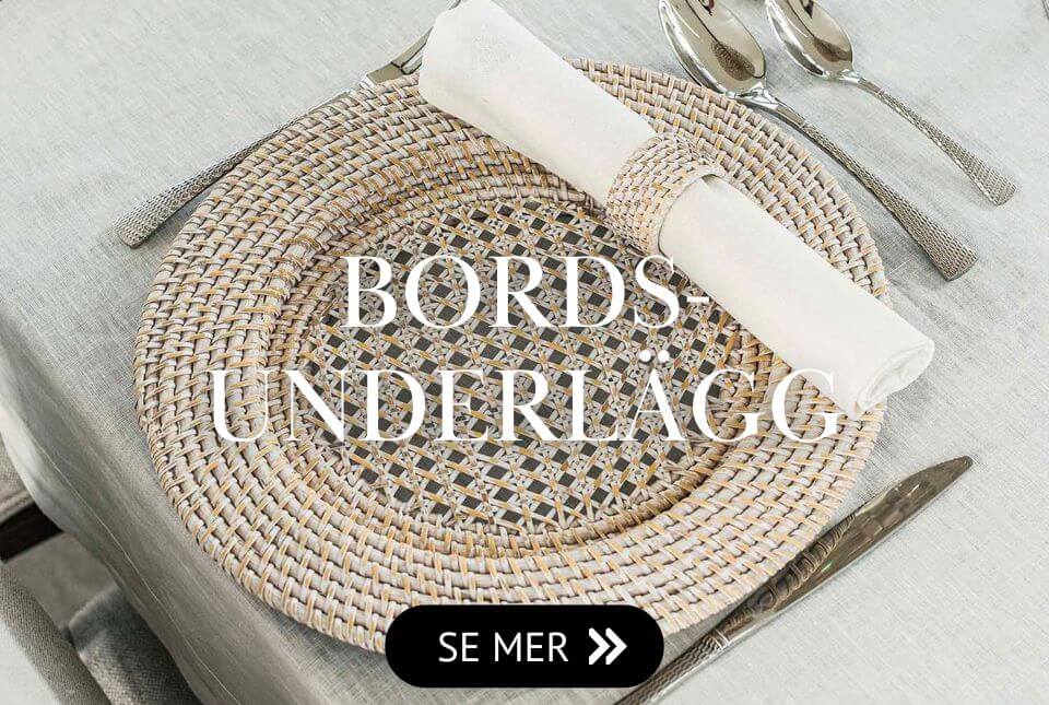 Bordsunderl&auml;gg med bordstabletter, drinkunderl&auml;gg & serveringsbrickor