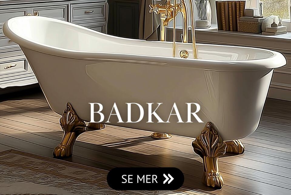 Vitt klassiskt badkar med lejontassar Klassiska badkar med lejontassar