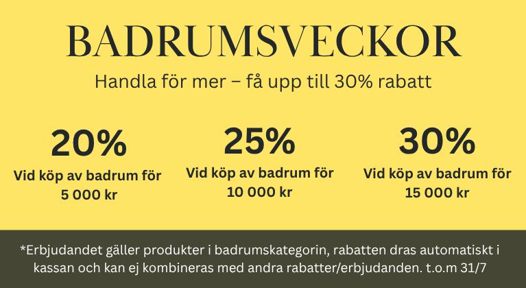 Upp till 30% på badrum Upp till 30% på badrum