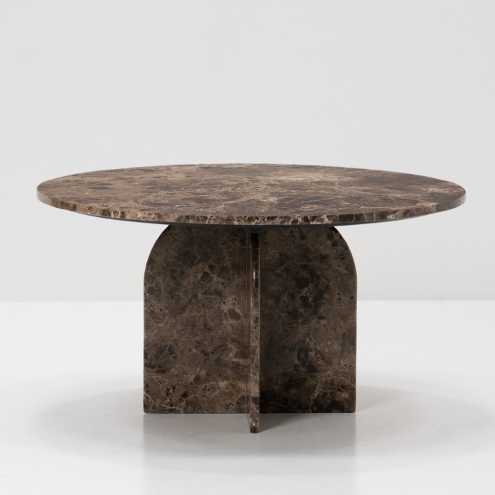 Soffbord Ø80cm Brun Marmor - Matisse Soffbord 80 cm