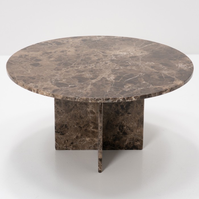 Soffbord Ø80cm Brun Marmor - Matisse Soffbord 80 cm