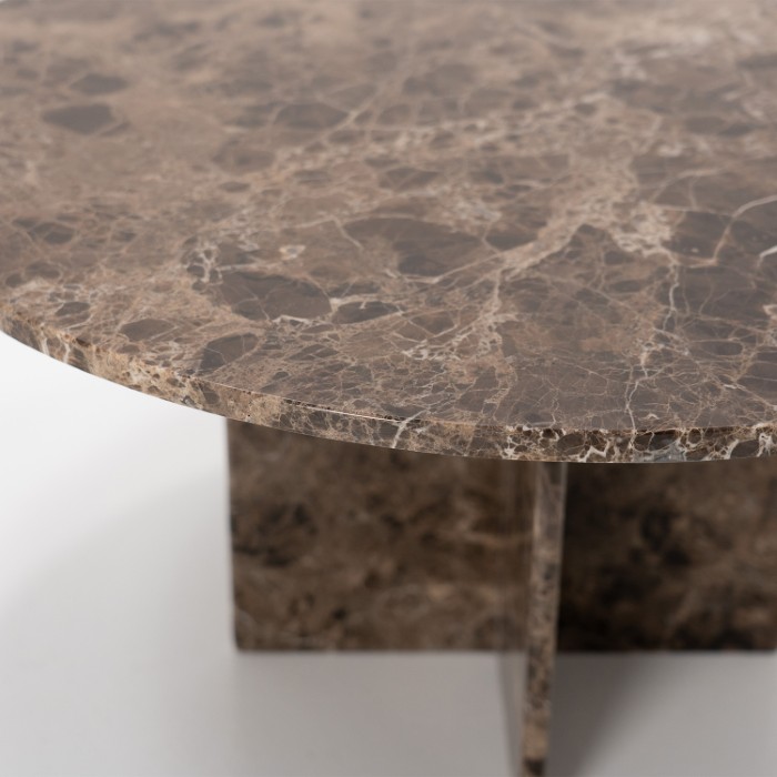 Soffbord Ø80cm Brun Marmor - Matisse Soffbord 80 cm