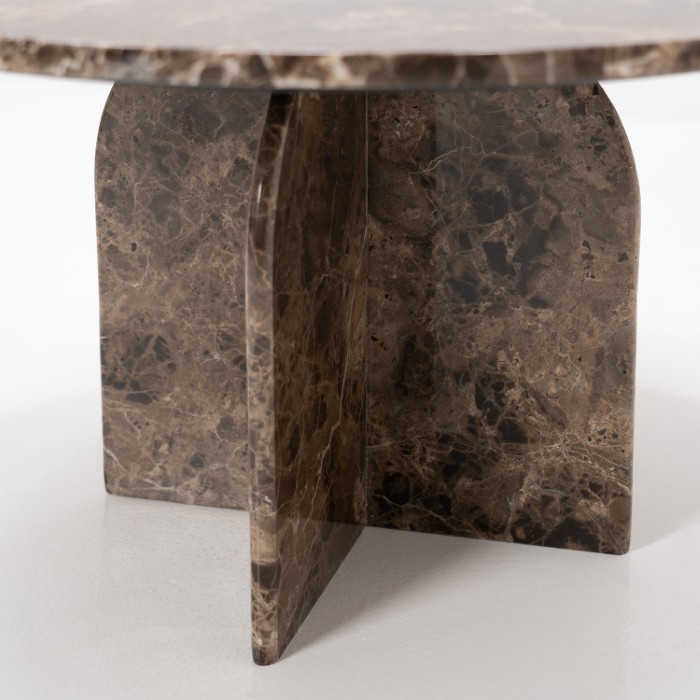 Soffbord Ø80cm Brun Marmor - Matisse Soffbord 80 cm