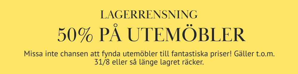 Summer sale är här! Just nu 50% på alla utemöbler